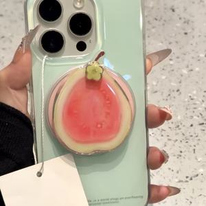 TEMU 하프 구아바 소용돌이치는 꽃 자기식 스탠드, 휴대폰용, 강력 접착력 탁상용 레이지 스탠드, 휴대폰 케이스 미포함