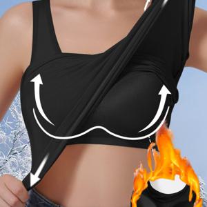 TEMU 여성용 퀵드라이 민소매 러닝 짐 베스트 - 내장형 브라 패드 포함, 반투명 운동용 탑, 라운드넥 민소매 요가, & 캐주얼 웨어 - 사계절 피트니스 의류 (손세탁 가능) - 솔리드 컬러 민소매 베스트