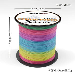 TEMU 300m/500m 4가닥 PE 낚싯줄, 고인장강도(6.4-29.6kg), 바다낚시, 바위낚시, 민물낚시용, 어망 짜기 및 연날리기 줄로도 적합