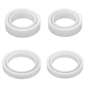 TEMU DIY 주얼리 만들기용 실리콘 몰드 세트 4개 - 모양 있는 라운드 & 와이드 팔찌 디자인, 드로퍼 포함 에폭시 레진 캐스팅 도구 키트, 56mm & 62mm 사이즈