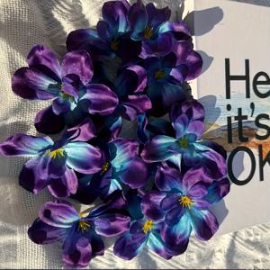 TEMU 60개 - 보라색 인조 난초, 인조 꽃 - DIY 홈 웨딩 테이블 센터피스, 파티 케이크 장식, 생생한 DIY 장식, 크리스마스 및 할로윈 DIY 장식용