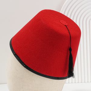 TEMU 남성용 트위드 페드라 - 전통 모로코 의상 파티 모자, 레드/블랙/화이트/그레이/골든/블루/블랙 - 가볍고 착용하기 쉬움, 테마 이벤트, 일상복에 적합 - 편안하고 내구성 좋음, 마스커레이드 발, 모로코 나이트에 적합