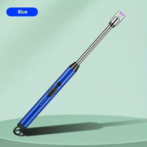 TEMU USB 충전식 점화 장치가 장착된 360° 회전식 방풍 라이터, 내구성 있는 유연한 호스 포함, USB 충전, 원버튼 작동, 캠핑, 바비큐, 비상 생존용으로 적합 - 양초, 벽난로, 가스레인지와 호환 - 실내외 사용에 이상적, 랜덤 색상 1개 포함