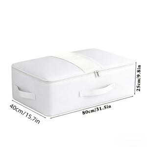 TEMU 투명 창과 손잡이가 있는 침대 밑 수납 가방 1개, 대용량, 옷, 이불, 담요 등 보관에 적합, 침대 밑, 옷장, 옷걸이, 클로젯에 배치 가능, 침대 밑 수납