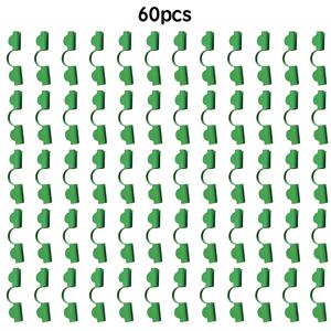 TEMU 온실용 클립 60개, 비닐 필름 방충망 고정 클립, 섬유봉 클립, 필름 압착 클립, 방풍 및 미끄럼 방지 십자형 고정 도구, 6mm 두께 봉에 적합, 색상 랜덤