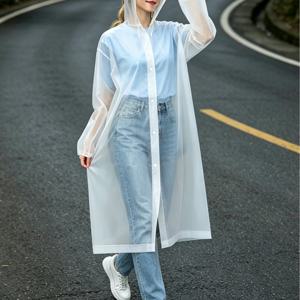 TEMU EVA 전신일체형 비옷 1개, 넓은 챙의 긴 비옷으로 재사용 가능, 휴대용 남녀공용 성인용 비옷, 야외 활동, 하이킹, 등산, 피크닉에 적합