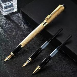 TEMU 럭셔리 4pcs 세트 (3개 필통 펜, 선물 상자 1개 포함) 필통 펜 세트, 3가지 다양한 팁 사이즈와 매칭된 선물 상자 | 캘리그라피 연습 및 사무용으로 완벽 (잉크 미포함)
