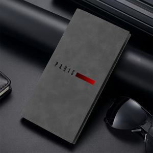 TEMU 패턴 디자인 레드 라인 블랙 무늬가 있는 인조 가죽 롱 지갑 1개, 다중 카드 슬롯 및 대용량, 브라운 블랙 그레이 다크 그레이 색상 제공, 비즈니스 캐주얼 스타일의 부드러운 인조 가죽과 패셔너블한 색상, 일상 사용에 이상적이며 아버지의 날, 부활절, 성 패트릭의 날에 친구, 가족, 연인을 위한 완벽한 선물