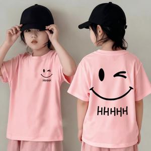 TEMU 2026 트렌디 패션: 모든 연령대의 여아를 위한 귀여운 핑크 반팔 티셔츠