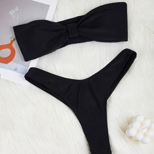 TEMU 2023년 유럽과 미국의 원워드 칼라 수영복 비키니, 반두와 하이웨이스트 분리형 여성 수영복