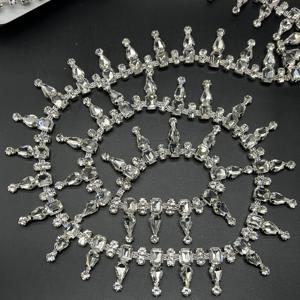 TEMU 50CM/90CM 은색 투명 라인스톤 체인 태슬 (모자, 가방, 허리 체인, 신발 및 의류 장식용)