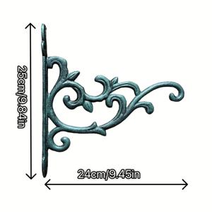 TEMU 꽃 디자인의 주철 화분 걸이, 행잉 플랜트에 적합, 벽걸이 후크, 정원 안뜰, 현관, 발코니 및 실내/실외 가정 장식에 이상적