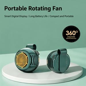 TEMU 미니 클립형 날개 없는 목 선풍기, USB 충전식 5단 속도 360° 회전 휴대용 냉각 팬, 강력한 바람 | 칼라, 벨트 및 의류에 클립 | 초장시간 배터리 수명 - 가벼운 저소음 개인용 선풍기, 캠핑 여행 통근 사무실용