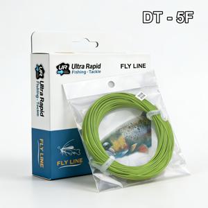 TEMU 더블 테이퍼(DT-5F) 플로팅 플라이 낚싯줄, 100ft 모스 그린, 정밀 용접 루프 2개 포함, THIS END to REEL, 민물 및 바닷물용 다용도 캐스팅용, 송어, 연어, 스틸헤드에 이상적