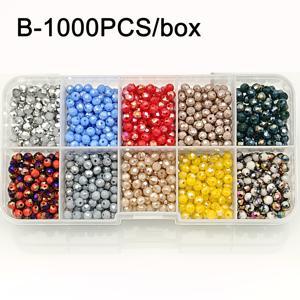 TEMU 1000개 4mm 혼합 루즈 비즈 박스형 주얼리 제작 재료, 키체인, 팔찌, 의류, 휴대폰 체인, 키 체인, 가방 펜던트 및 기타 수제 장식에 사용 가능