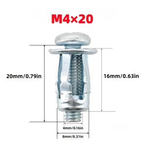 TEMU 18개 헤비듀티 철제 잠금 너트, 페탈 스크류, 앵커, 확장 플러그, 커튼 확장 클립, 리벳 너트, 자동차 스크류, 중공 벽 철판, 확장 조명, 잠금 너트, 장착 너트, 공구 키트 및 패스너용 - 내구성 강한 금속 패스너
