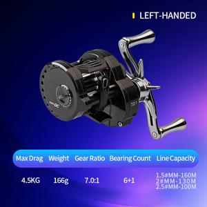 TEMU 6+1BB 베어링 4.5kg 제동력 범용 낚시 릴, 초보자용, 담수 및 해수용 장거리 캐스팅 낚시 릴, 스피닝 릴 및 베이트캐스팅 릴