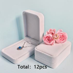TEMU 12개 소프트 벨벳 주얼리 보관함, 내구성 논-먼지 주얼리 케이스, 목걸이, 펜던트, 브로치, 귀걸이, 작은 선물 상자, 벨벳 보관 및 디스플레이 상자에 적합, 크리스마스, 결혼식, 프로포즈, 어버이날, 생일에 완벽한 포장