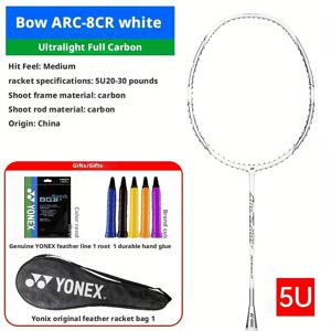 TEMU YONEX ARC8CR 배드민턴 라켓 - 에어로ダイ내믹 디자인, 충격 흡수 그립 및 퀵 릴리스 스트링 시스템, 향상된 파워 및 컨트롤을 위한 풀 카본 파이버 구조 - 인체공학적 핸들 컴포트, 집중 무게 (CHH) 기술