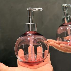TEMU 250ml 구형 빈 병, 1개, 리필용 병, 귀여운 탁상용 장식품 빈 플라스틱 병, 반투명 핑크/옥수색/다크 그린/브라운/투명, 멀티 컬러 빈 플라스틱 병, 핸드 살균제 리필용 빈 병, 바디 로션 리필용 빈 병, 휴대용 빈 병