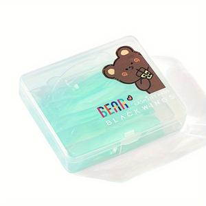 TEMU 블랙윙스 슈퍼큐트 블루 베어 스타일 케라틴 속눈썹 펌 몰드 5쌍, C컬 자가 접착식 펌용 실리콘 패드, 재사용 가능한 속눈썹 리프팅 펌 도구 세트, 메이크업 및 미용 도구용 속눈썹 펌 액세서리