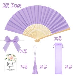 TEMU 투명 튤 가방 포함 웨딩 부채 15개/25개 세트 - 리본 & 술 & 기프트 카드 손잡이 접이식 부채, 결혼식 답례품, 신부 들러리 사진 소품, 신부 들러리를 위한 결혼식, 여름 파티 장식, 브라이덜 샤워 답례품용