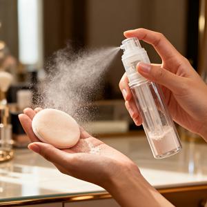 TEMU 휴대용 방습 PET 파우더 스프레이 병 14ml, 다양한 파우더용 다목적 파우더 디스펜서 병, 토너용 휴대용 재충전 스프레이 병, 누수 방지 설계의 조절식 노즐, 谈粉석粉 스프레이 병, 화장품 및 세정액용 재사용 가능한 여행용 용기 | DIY 헤어 및 바디 스프레이 디스펜싱 키트