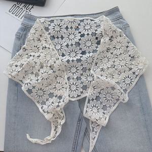 TEMU Vintage White La Belt for Women, New Style La Scarf, Korean Style Thong Apron, Layered Over Petticoat, Decorative Waist Acssory