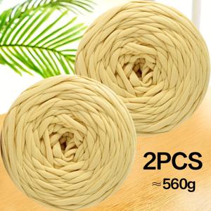 TEMU 2개입 280g 대형 롤 티셔츠 실, 크로셰 및 DIY 직조 가방, 매트, 인형 제작용, 다색 실, 수제 크로셰 프로젝트, 가방, 보관 바구니, 요람, 컵 슬리브 등 공예품, 선물, 웨딩 헤드웨어, 어버이날 선물, 100m/롤