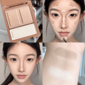 TEMU 멀티팔레트 페이크 업 3색 쉐딩 팩트 쉐딩 톤 튜닝 쉐딩 팩트 셰이딩 얼굴 윤곽 쉐딩 얼굴 화장품