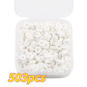 TEMU 약 503개입 6mm 컬러풀 소프트 클레이 조각 박스, 펀칭 스페이서 및 루즈 비즈 포함, 비즈 & 비즈 모음, 스타일 DIY 참 팔찌, 목걸이, 귀걸이, 액세서리, 장식품, 신발 장식, 의류 액세서리용 소재 비즈 제작용