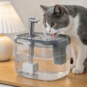 신제품 1.5L 대용량 자동 펫 분수대, 3가지 색상 선택 가능. 고양이/강아지/반려동물용. USB 전원, 배터리 불필요. 저소음 작동, 안전하고 신뢰할 수 있으며 자동 물 순환 기능 포함. 반려동물 주인이 사랑하는 반려동물을 위한 완벽한 선물.