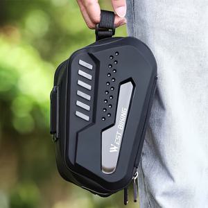 TEMU 2.7L 대용량 자전거 안장 가방, MTB 로드 바이크 하드 쉘 시트백, 조절 가능한 브라켓 안장 가방