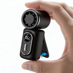 TEMU 컴팩트 휴대용 클립형 선풍기 3-in-1, USB 충전식 3000mAh 배터리 5단 속도 180도 각도 조절 냉각 팬 (여행 및 업무용)