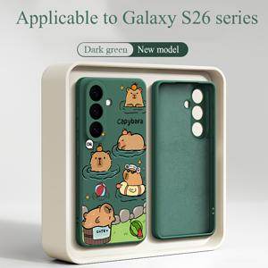 TEMU 휴대폰 케이스 - 수영 모자 카피바라 패턴, 삼성 갤럭시 S26 울트라/S26 플러스/S26/S25 울트라/S25 플러스/S25/S24 울트라/S24 플러스/S24/S23 울트라 S23 플러스/S23/S22 휴대폰 케이스에 적합, 엣지, 꽃, 최신 시리즈, 아름다운 쉘
