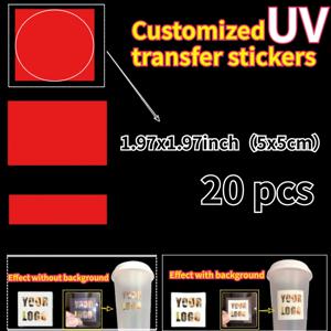 TEMU 20/40개 UV DTF 전사 스티커 - 맞춤 로고/디자인, 고품질 스크래치 방지 및 내구성 자가 접착, 병, 휴대폰, 노트북, 헬멧, 선물에 적합 - 생일, 학교, 기업 행사에 이상적 - PVC 호환