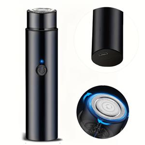 TEMU 남성용 전동 로터리 면도기 | 전신 제모기, 초소형 휴대용 무선 디자인, 빠른 USB 충전, 오래가는 배터리, 잔여물 없는 밀착 면도, 컴팩트 여행용 면도기, 스타일리시한 그루밍 도구, 남자친구/아버지를 위한 명절 또는 생일 선물