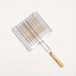 TEMU 1개 BBQ 그릴 바스켓 - 고기, 스테이크, 새우, 야채용 고강도 바베큐 휠 - 녹 방지 야외 그릴 액세서리 (피크닉 캠핑용) - 요리 및 휠링용 금속 그릴 액세서리
