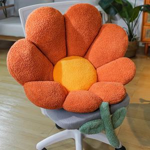 TEMU 꽃 쿠션 베개 1개, 꽃 모양 시트 패드, 귀여운 바닥용 베개 쿠션, 의자용 편안한 소파 꽃 장식 베개, 기숙사 침실 거실 사무실용