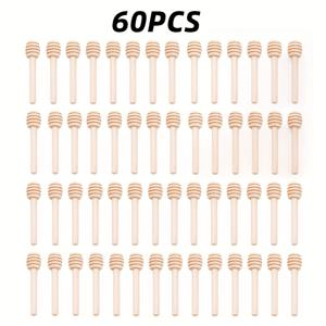 20/40/60pcs 미니 허니 스티어 바 믹싱 스푼 - 허니를 저어, 붓고, 섞을 때 에르고노믹 핸들로 장식된 나무 딱퍼 - 나무, 나무 스푼으로 허니를 퍼붓고, 다듬는 주방 도구 - 나무, 나무 스푼으로 허니를 퍼붓고, 다듬는 주방 도구 - 실용적인 디자인, 자연적인 나무 마감