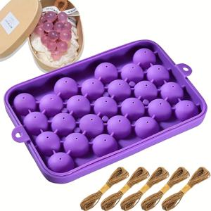 TEMU 실리콘 DIY 비누 만들기 키트 (포도 비누 몰드 포함), 정교한 수제 비누 선물 세트 (비누 미포함)