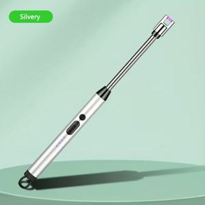 TEMU USB 충전식 점화 장치가 장착된 360° 회전식 방풍 라이터, 내구성 있는 유연한 호스 포함, USB 충전, 원버튼 작동, 캠핑, 바비큐, 비상 생존용으로 적합 - 양초, 벽난로, 가스레인지와 호환 - 실내외 사용에 이상적, 랜덤 색상 1개 포함