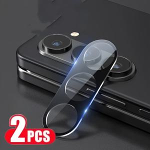 TEMU 삼성 갤럭시 Z 폴드6/Z 폴드 7용 HD 클리어 강화유리 렌즈 보호필름 2개입, 3D 고화질 휴대폰 카메라 보호패드