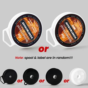 TEMU The Hobbyworker 0.16mm 파이어 비딩 실, 50야드 스풀, 4가닥 편조, 흑백 파이어 비딩 실, 주얼리 팔찌 제작 및 구슬 직조용, 스풀 타입은 랜덤