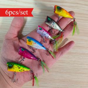TEMU 6개 세트 소형 크랭크베이트 루어 4.3cm / 4g 미니 포퍼 루어