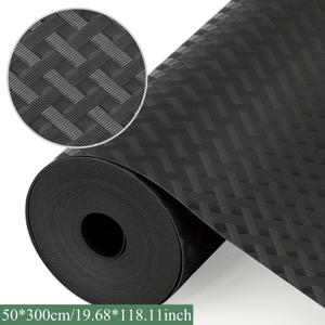 강화 주방 수납장 라이너 1롤, EVA 서랍 매트, 주방 수납장, 조리대, 옷장용 - 신발장 전용 종이, 주방, 냉장고, 옷장용 방진 EVA 수납장 매트 - 미끄럼 방지 및 재단 가능, 다용도 사용, 냉장고 보호매트, 가정용 보호매트, 가정용 수납 - 블랙 대각선 체크 패턴, 선반 라이너