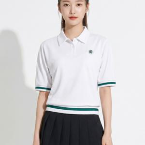 TEMU 여성 체형커버 가오리핏 골프 테니스 스포츠 아웃도어 쿨링 반팔 카라 티셔츠(W7SS31)