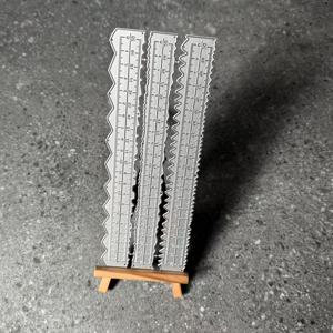 TEMU 3개 세트 불규칙 모서리 자, 8.4인치 탄소강 공예용 자, 엠보싱, 다이컷, 카드 만들기 & DIY 도구 (3가지 스타일)