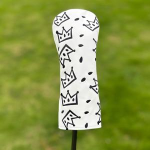 TEMU 1개/4개 드라이버, , 하이브리드용 골프 헤드커버 - 치즈 크라운 골프 클럽 커버 - 남성/여성 골퍼용 골프 헤드커버 - 남녀 야외 애호가에게 적합, 소장할 가치가 있는 골프 클럽 보호 커버