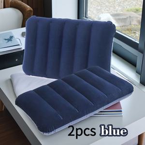 TEMU 2개 팽창식 캠핑 베개 세트, 성인용 속건성 PVC 사각 디자인, 휴대용 야외 수면 베개, 하이킹, 및 항공 여행에 적합